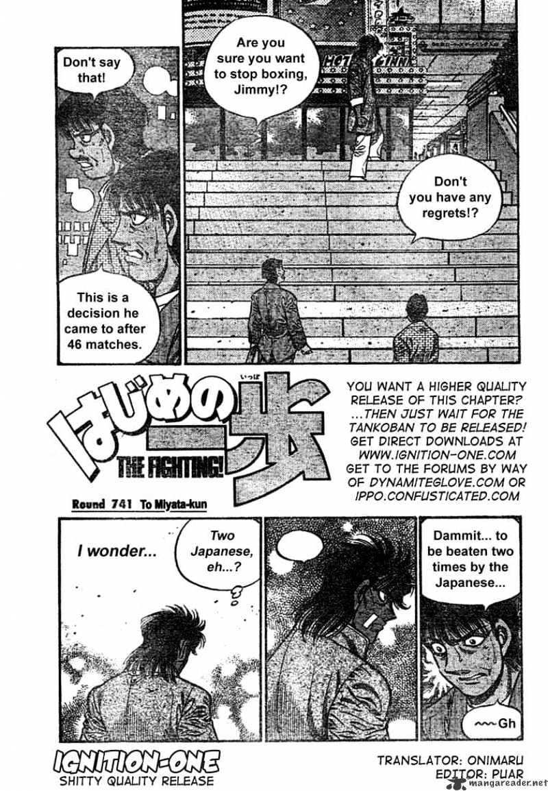 Hajime no Ippo: Fighting Spirit, Chapter 741 image 01
